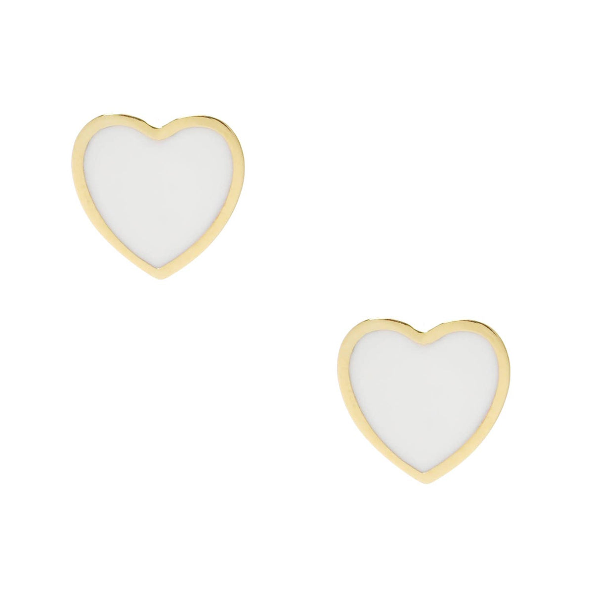 Gold Plated Multicolor Heart Earrings