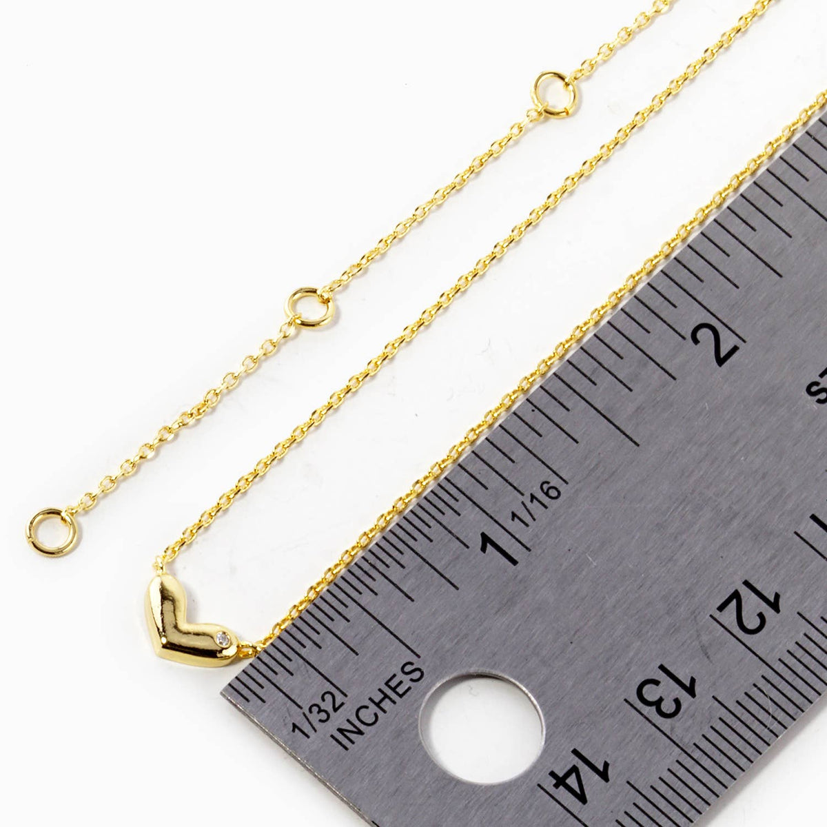 Minimalist Puffed Heart Pendant Necklace