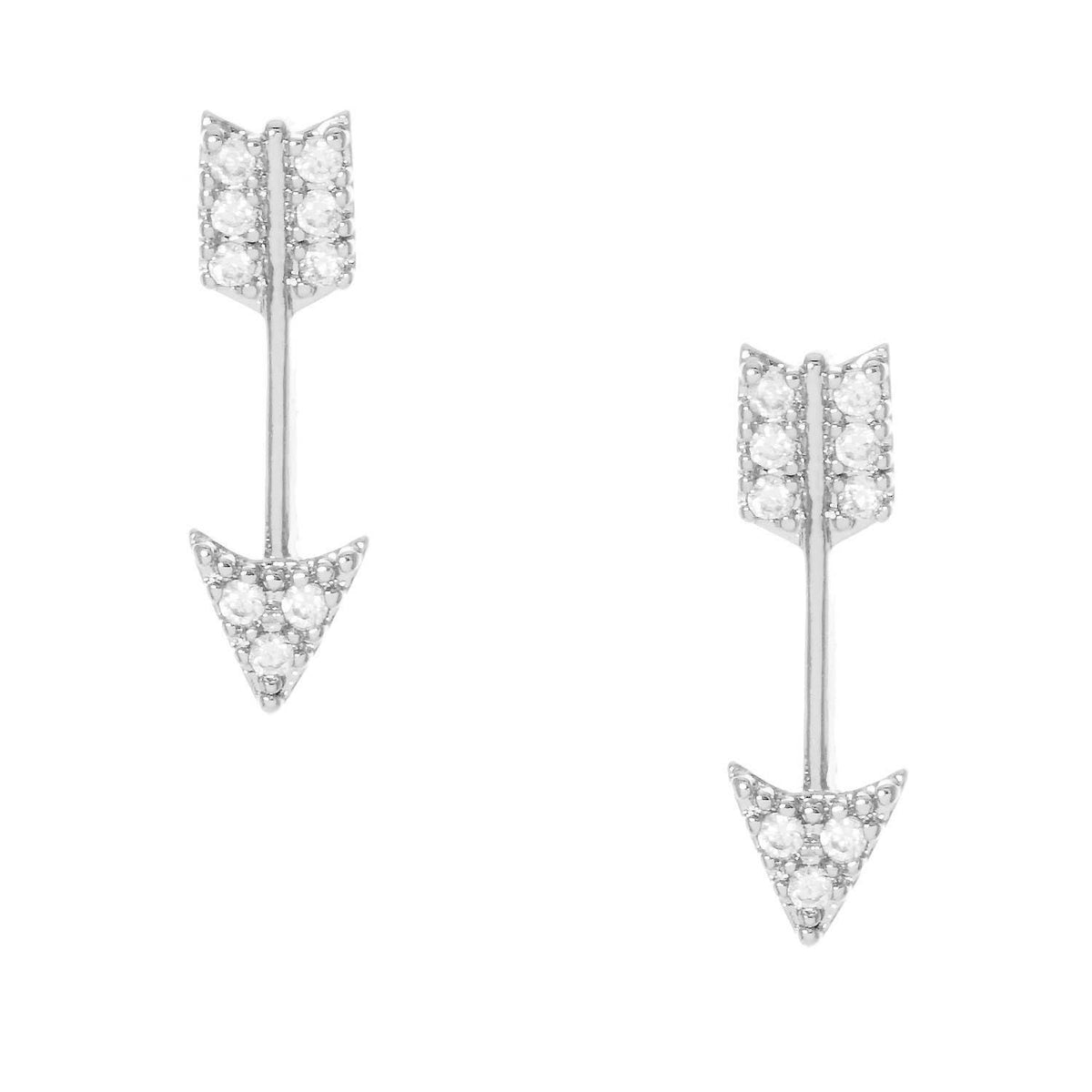 Gold Plated Arrow Stud Earrings
