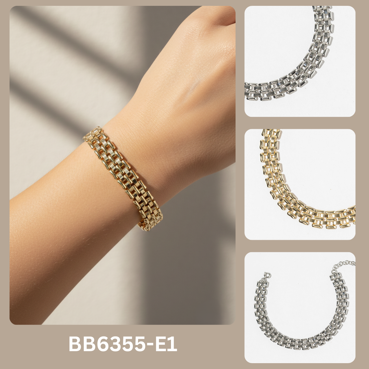 Classic Triple-Link Chain Bracelet