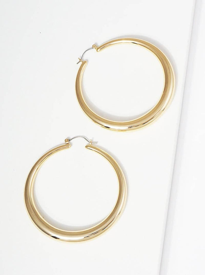 Gold Plated Thin Hoop Earrings