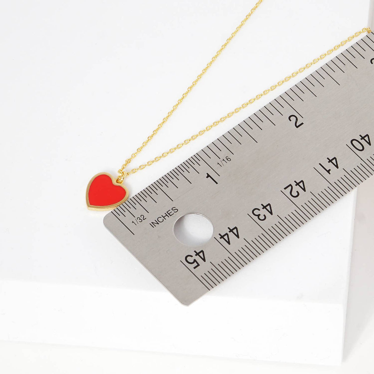 Gold Plated Multicolor Heart Necklace