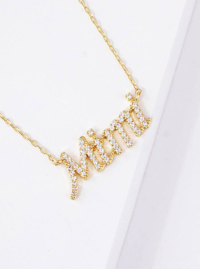 Gold Plated Cubic Mimi Necklace