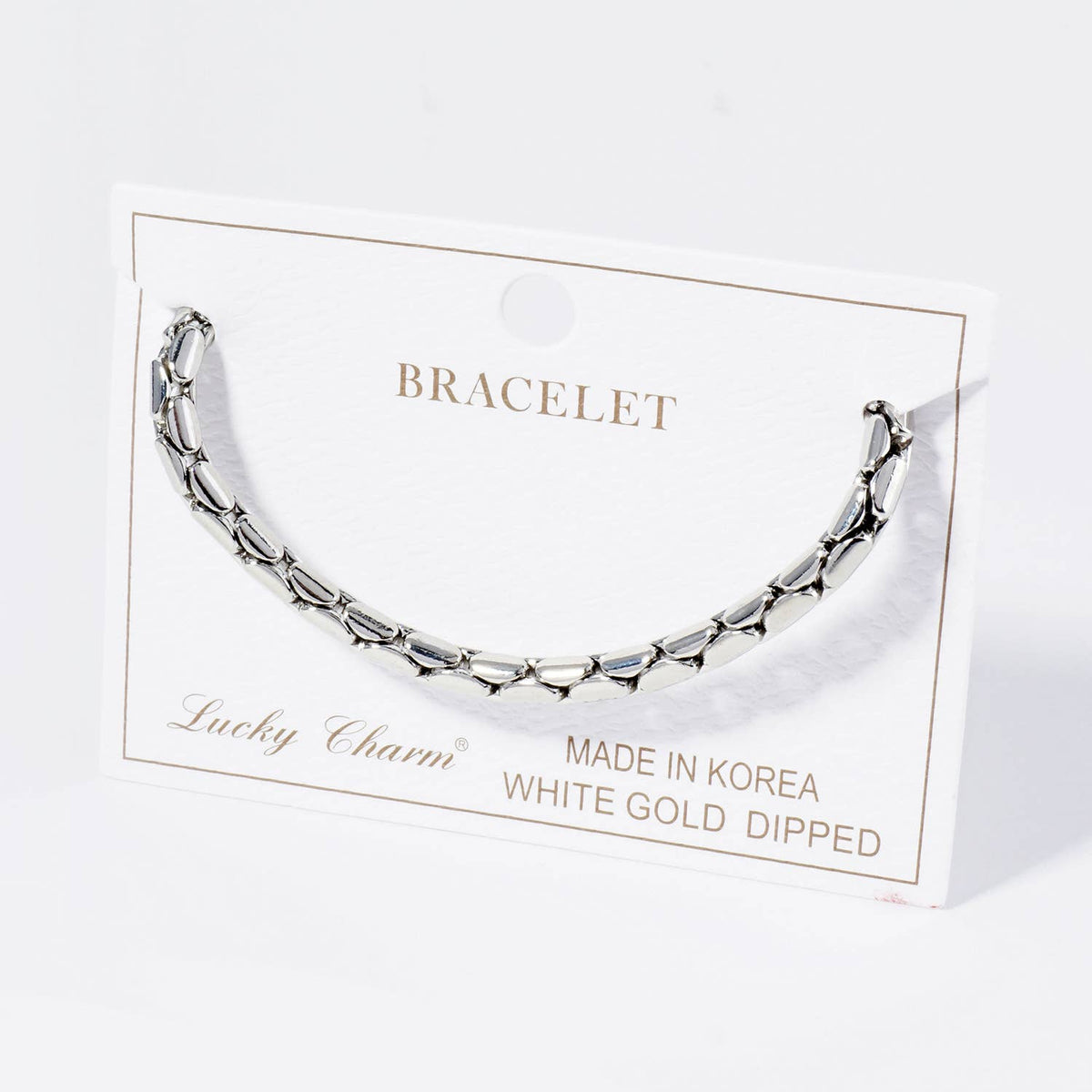 18K Gold Dipped Tube Link Chain Bracelet