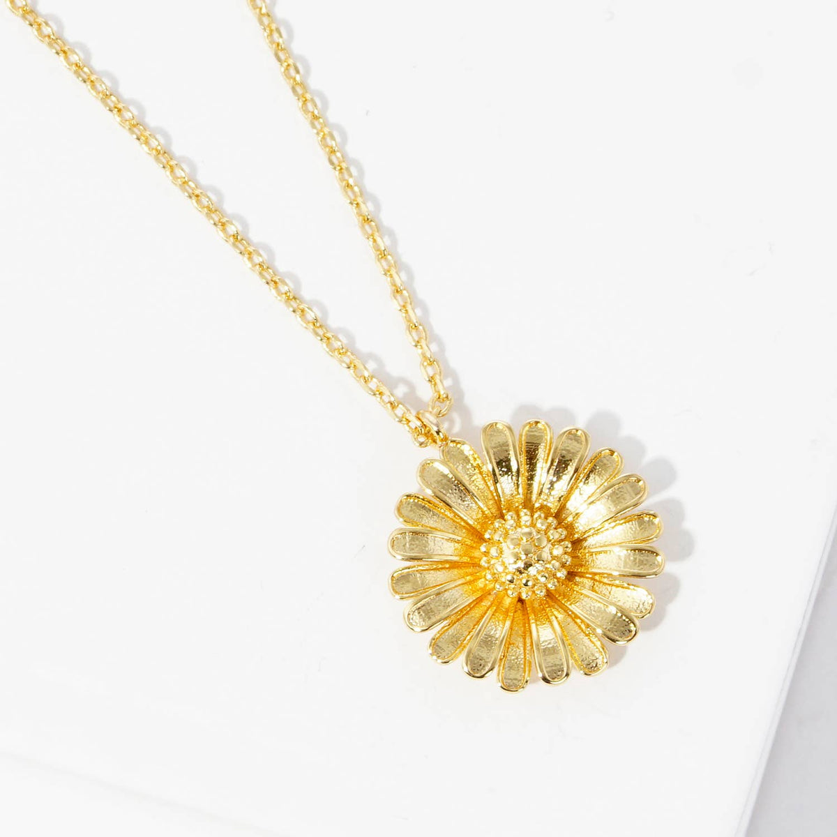 Gold Plated Sunflower Necklace