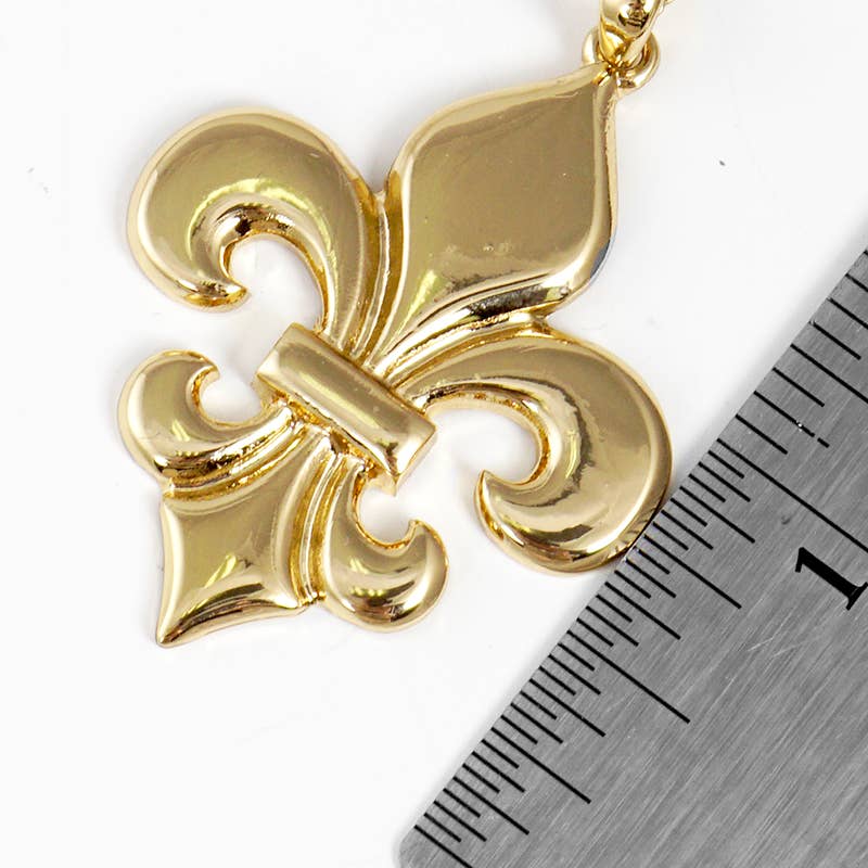 Gold Dipped Fleur De Lis Necklace
