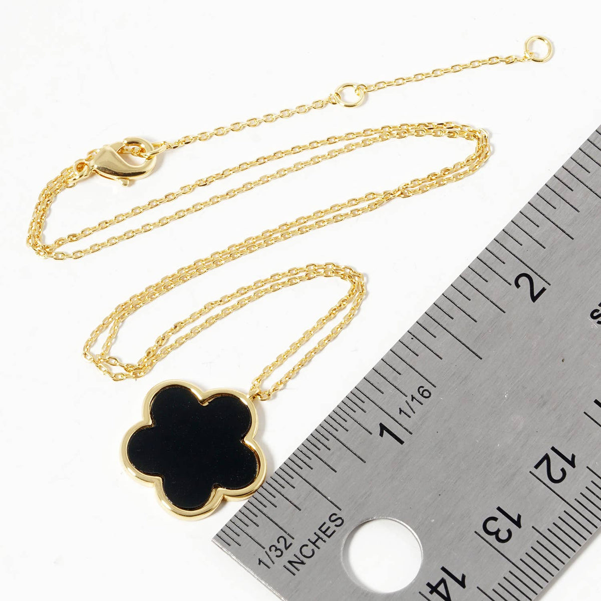 Mini Enamel and Shell Flower Pendant Necklace