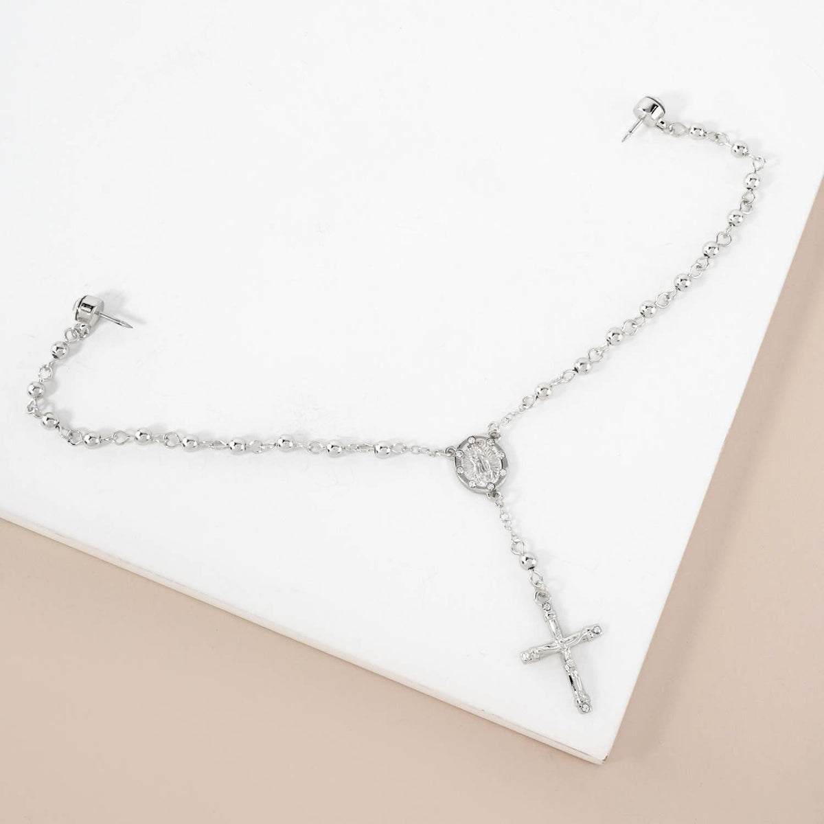 Lucky Charm Cap & Pin Rosary Chain Accessory