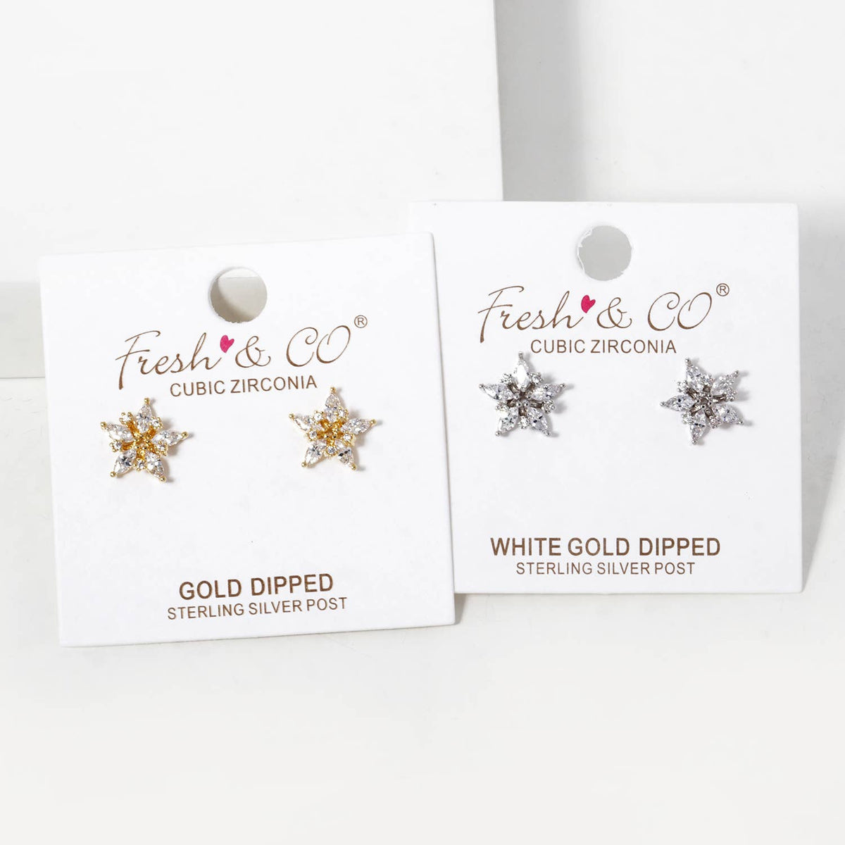 Gold Plated Micro Pave Stud Earrings