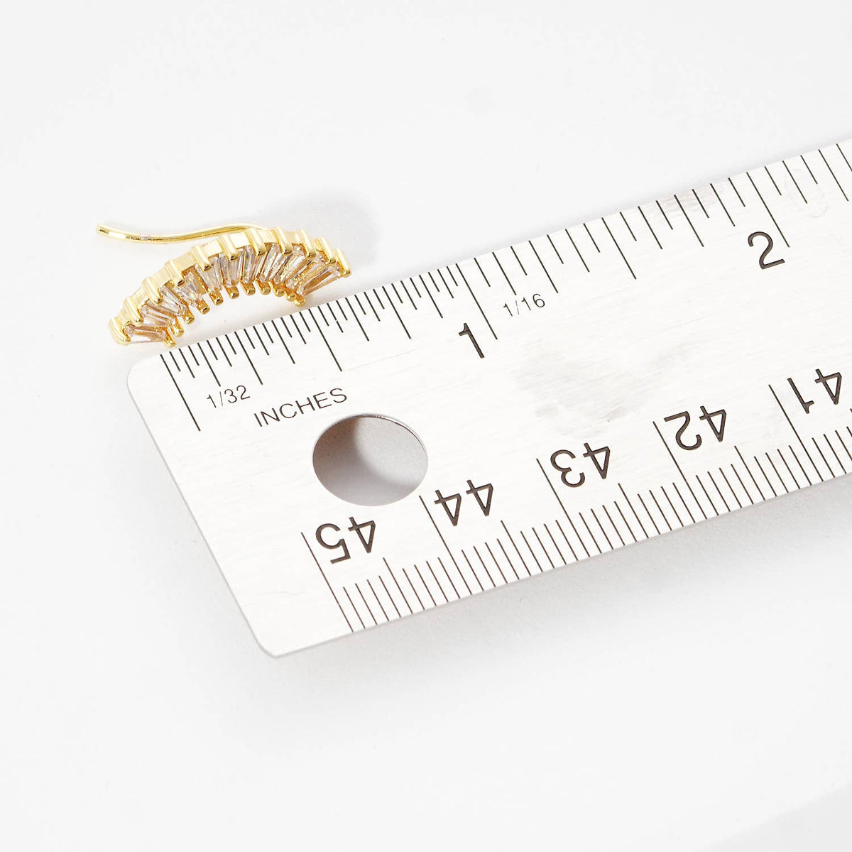 Baguette Cubic Zirconia Ear Crawlers