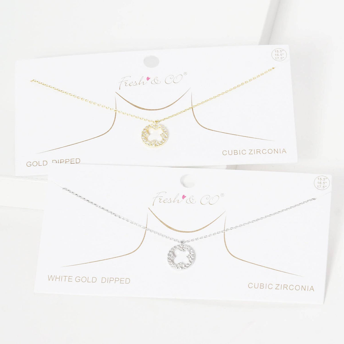 Gold Open Four Leaf Clover Necklace