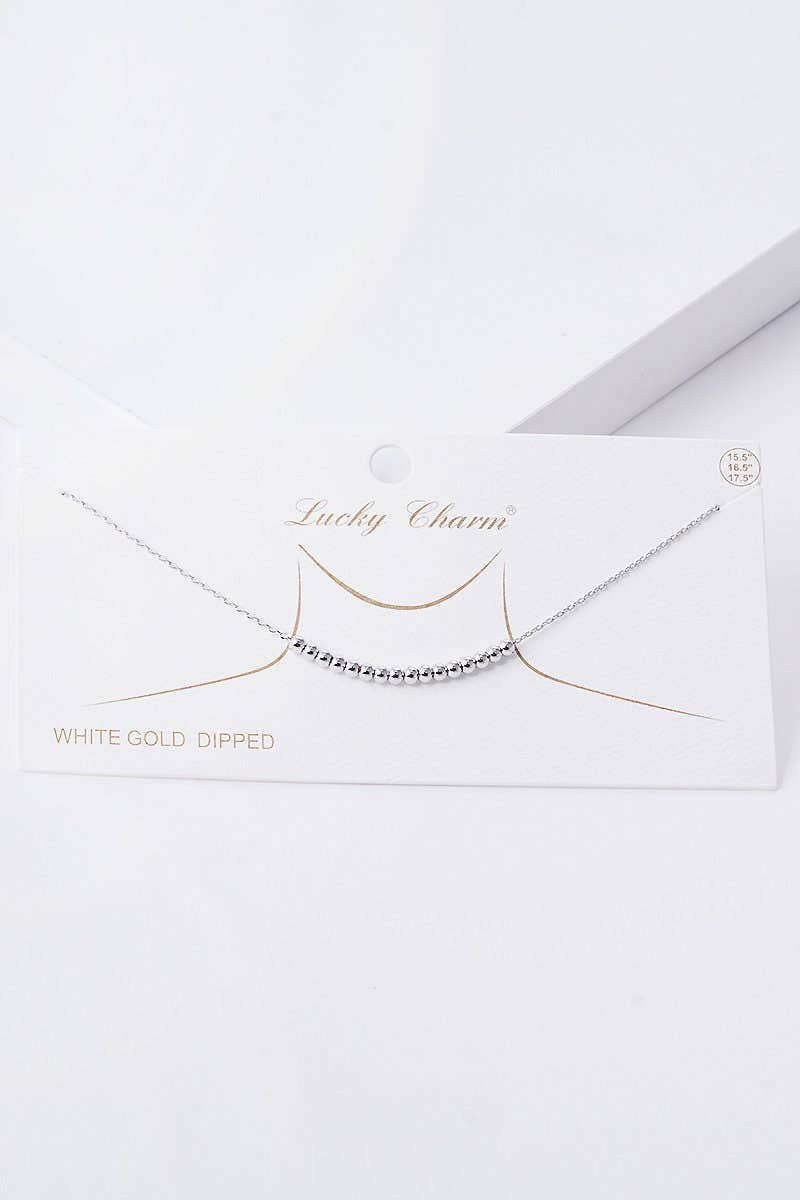Gold Plated Beaded Ball Necklace