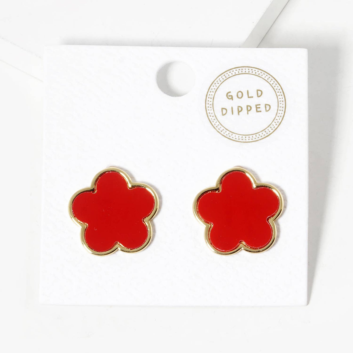 Scalloped Flower Stud Earrings