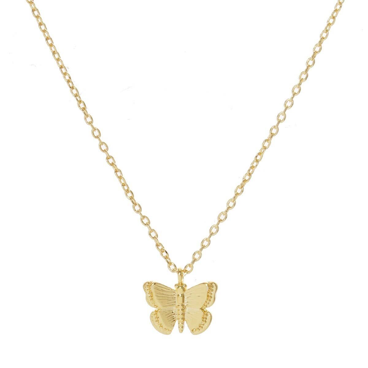 Gold Plated Butterfly Necklace