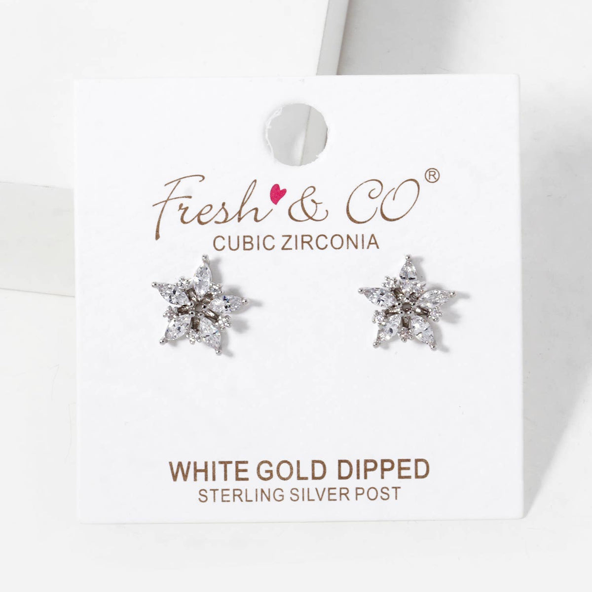 Gold Plated Micro Pave Stud Earrings