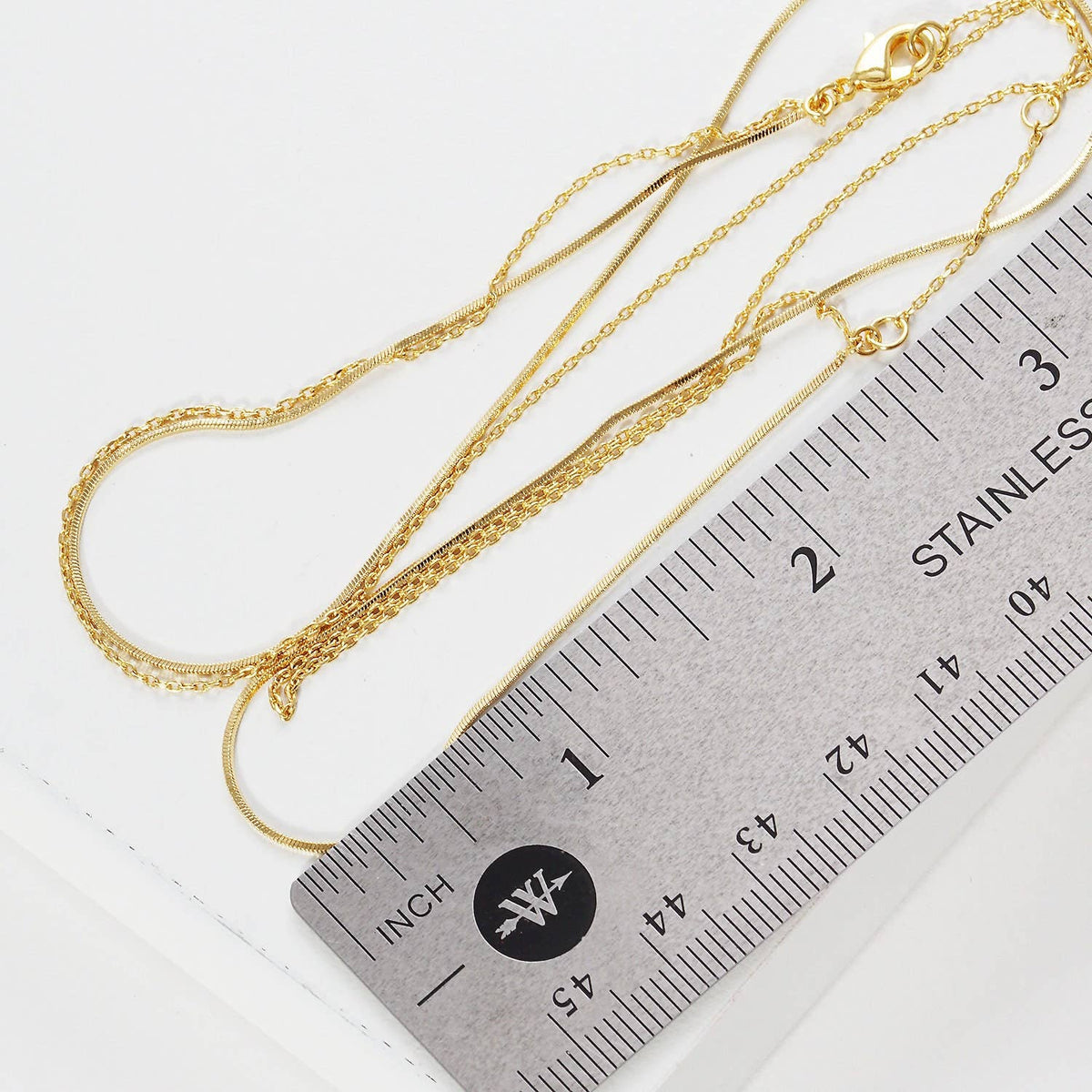 Gold Simple Double Layer Chain Necklace