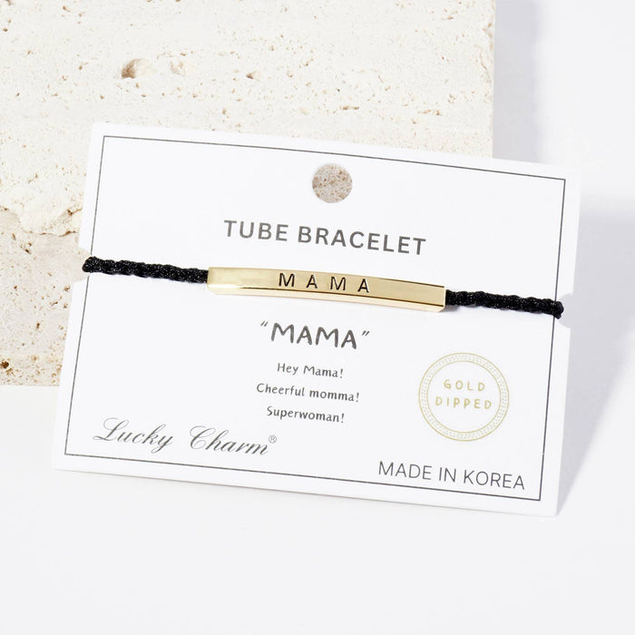 Inspirational Messages "MAMA" Tube Bar Bracelet