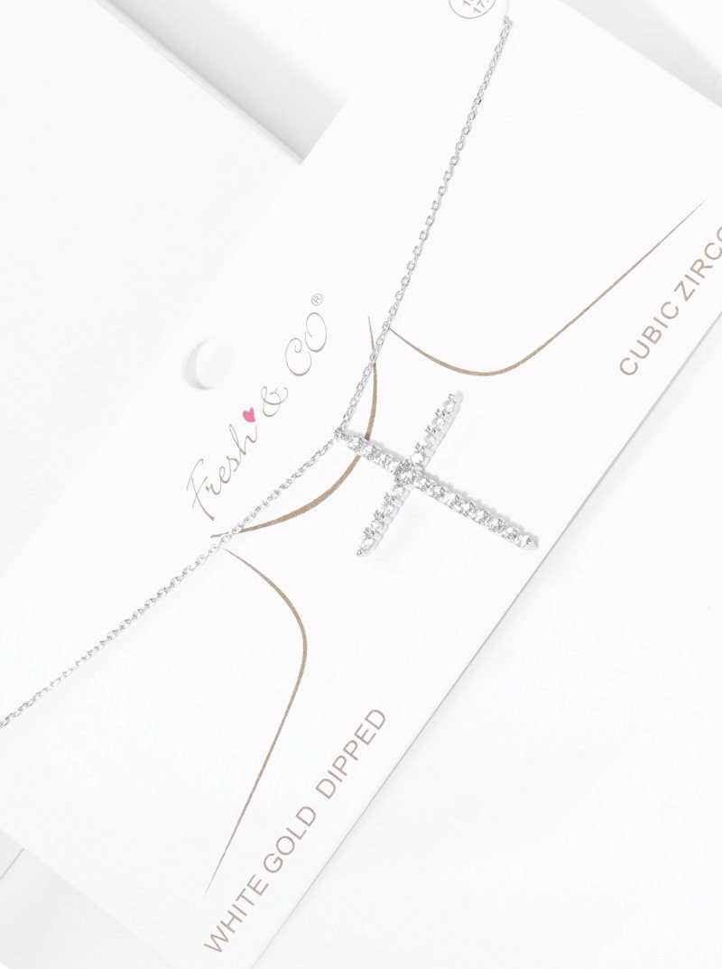 Gold Cubic Filled Cross Necklace