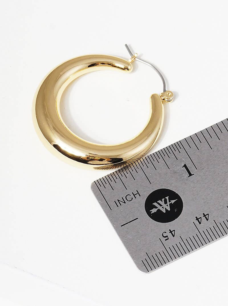 Chunky Oval Hoop Earrings