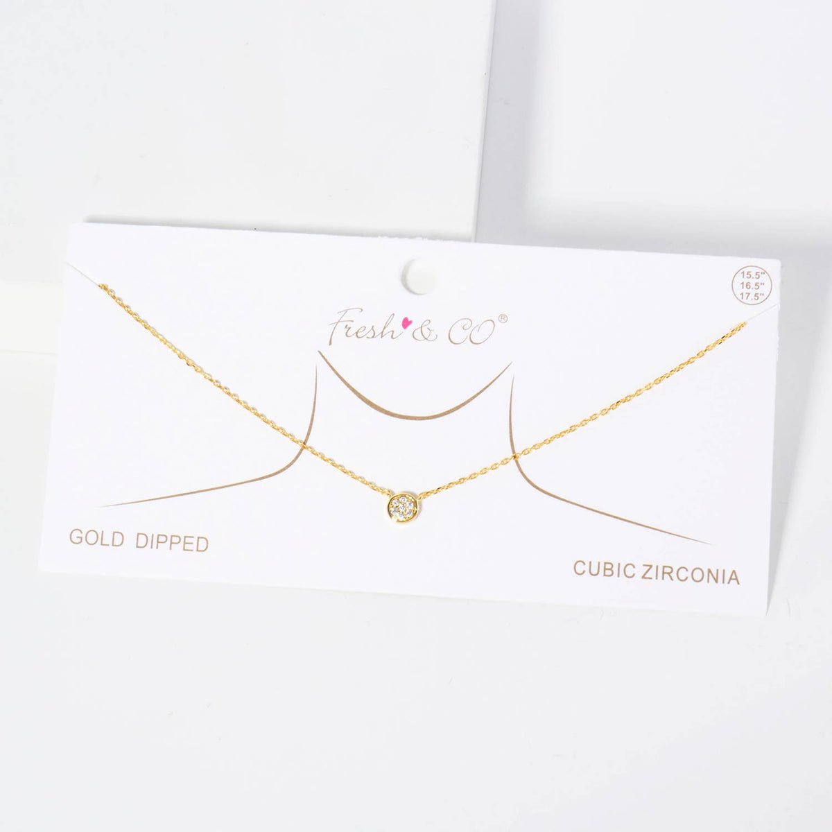 Minimalist Round Pavé Crystal Pendant Necklace
