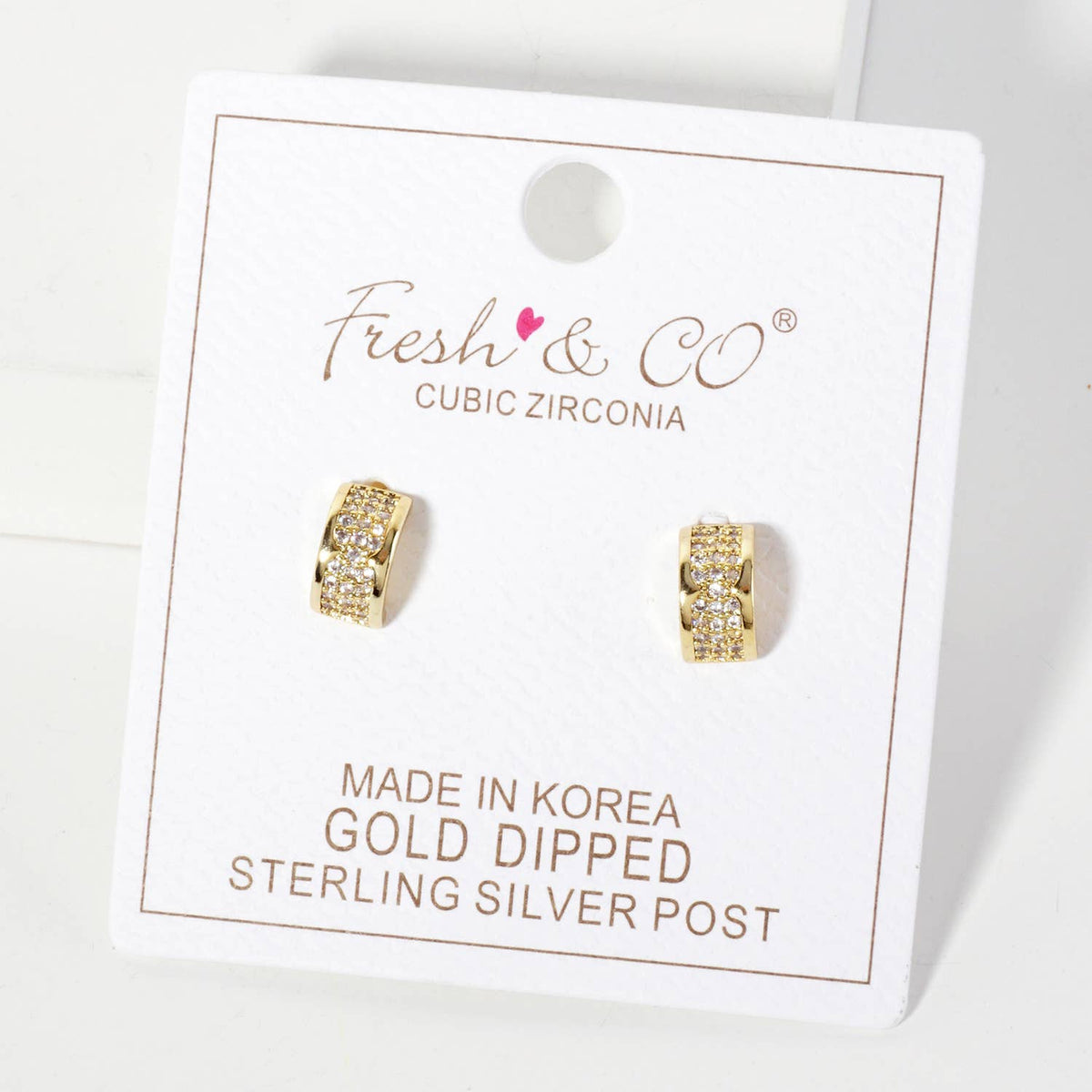 Minimalist 9mm Half-Circle18K-Gold-Dipped Stud Earrings