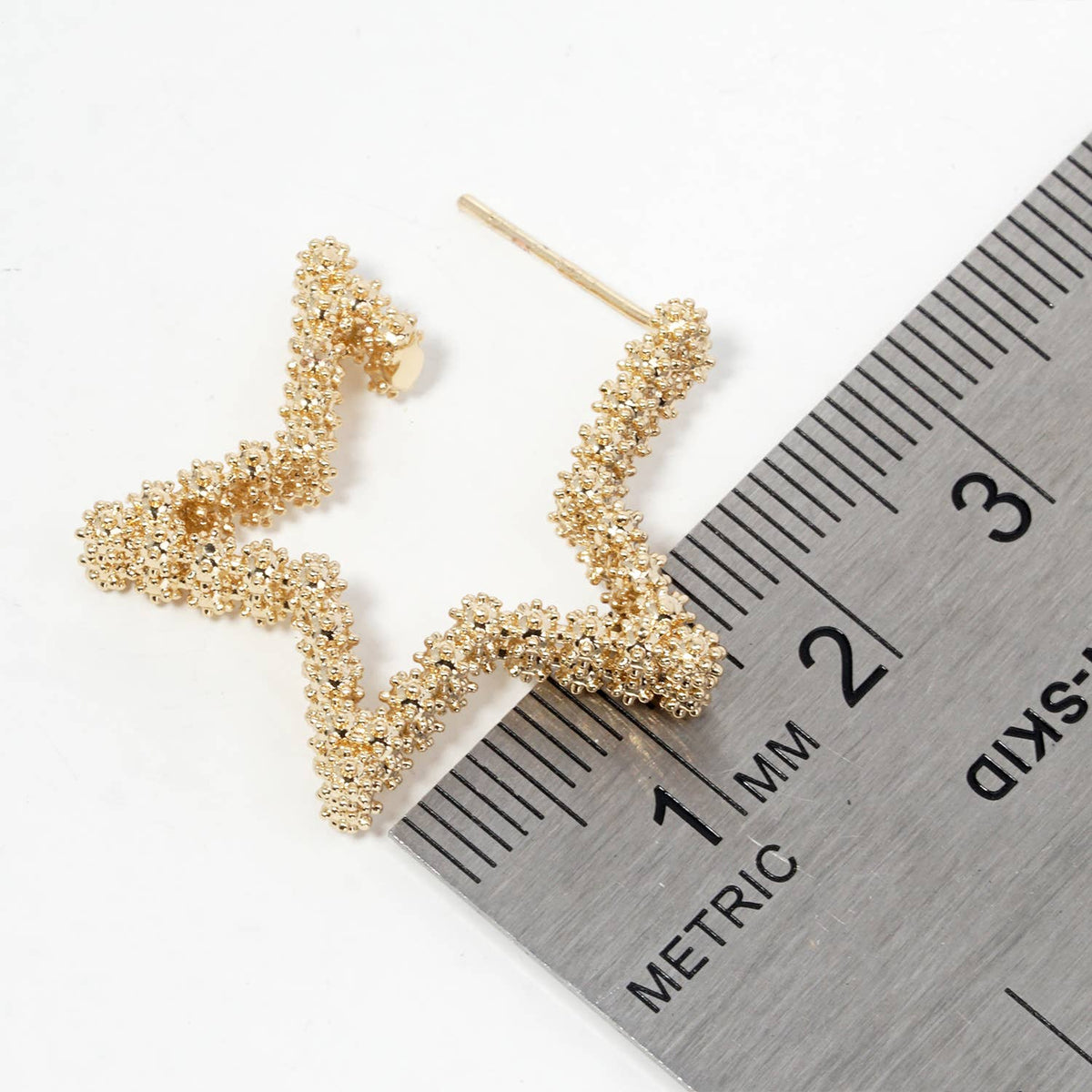 Sparkling Star Textured Stud Earrings