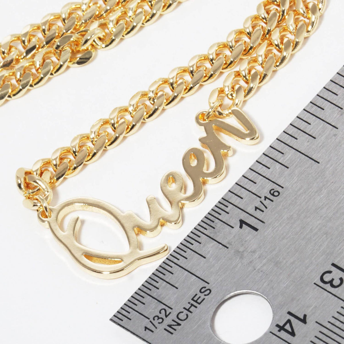 Gold Plated Cuban Link QUEEN Necklace