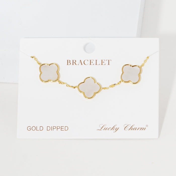 Enamel Clover Station Bracelet — PB2439