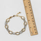 Two-Tone Oval Link Chain Bracelet