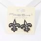 Gold Plated Fleur De Lis Stud Earrings