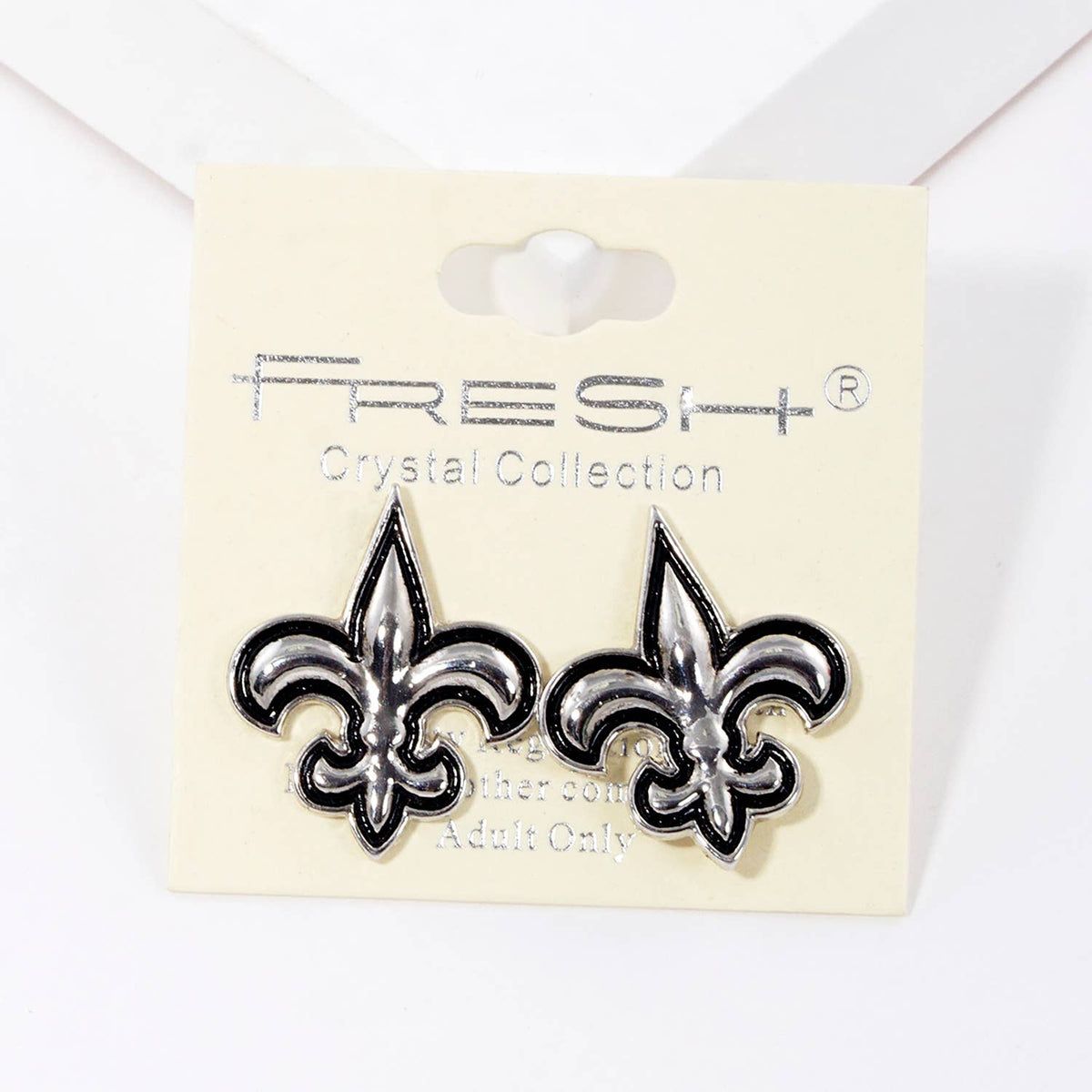 Gold Plated Fleur De Lis Stud Earrings