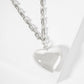 Polished Brass Puffy Heart Pendant HardWear-Chain Necklace