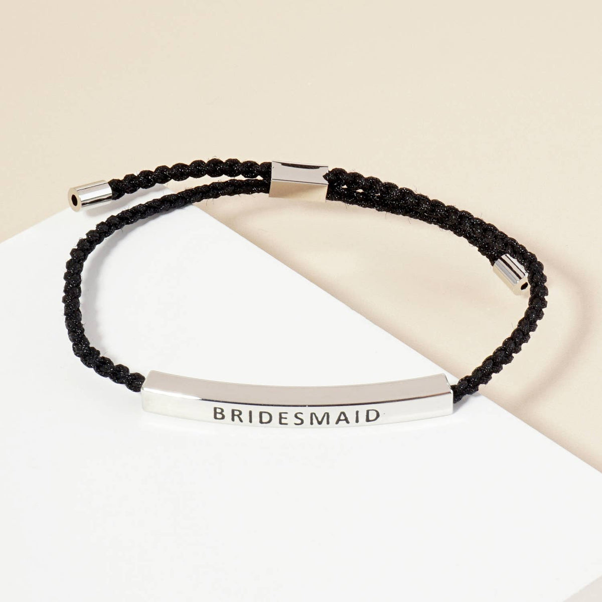 Inspirational Messages "Bridesmaid" Tube Bar Bracelet