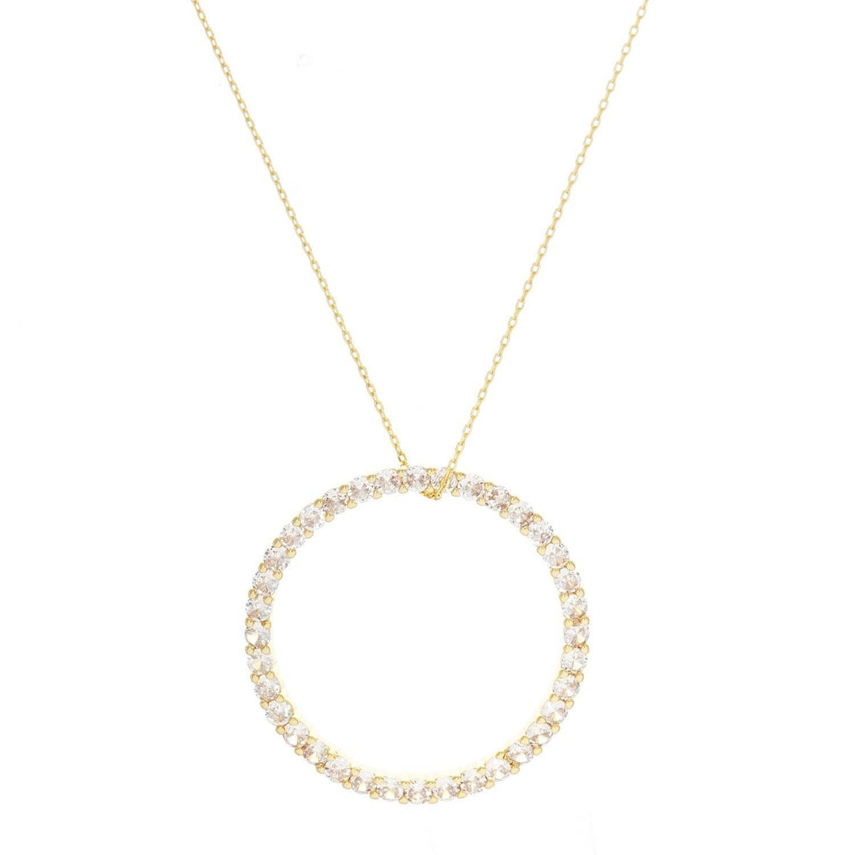 Gold Plated Eternity Circle Necklace