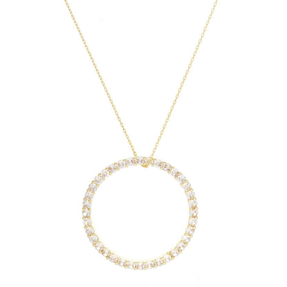 Gold Plated Eternity Circle Necklace