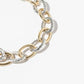 Two-Tone Twisted Oval Link Chain Bracelet
