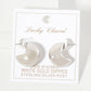Polished Brass 20mm Pac-Man Design Hoop Earrings