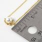 Minimalist Faux Pearl Sunburst Pendant Necklace