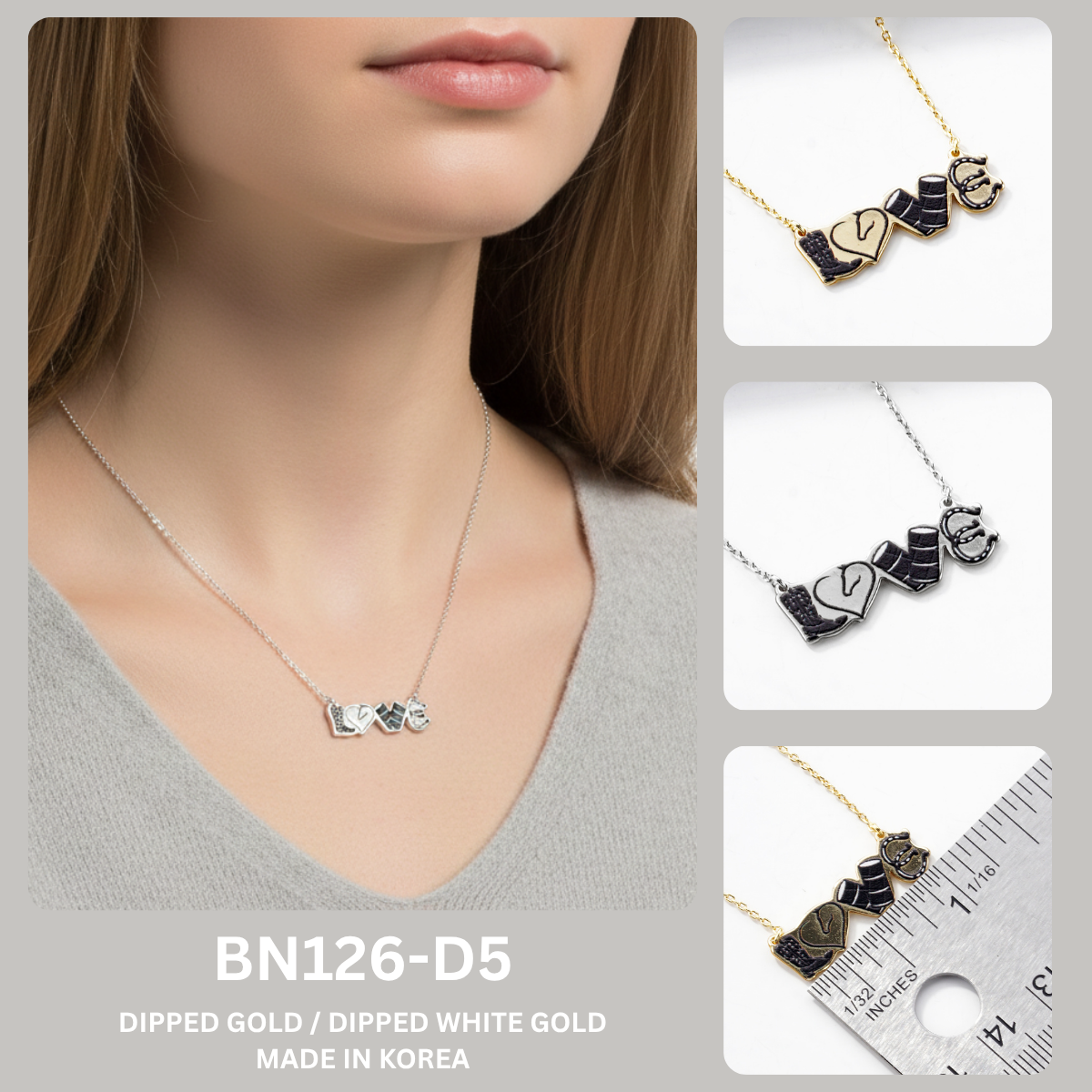 Western Equine "LOVE" Pendant Necklace