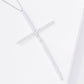 Gold Cubic Cross Pendant Necklace
