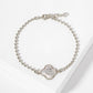 Dainty Gold Dipped Initial Clover Bracelet