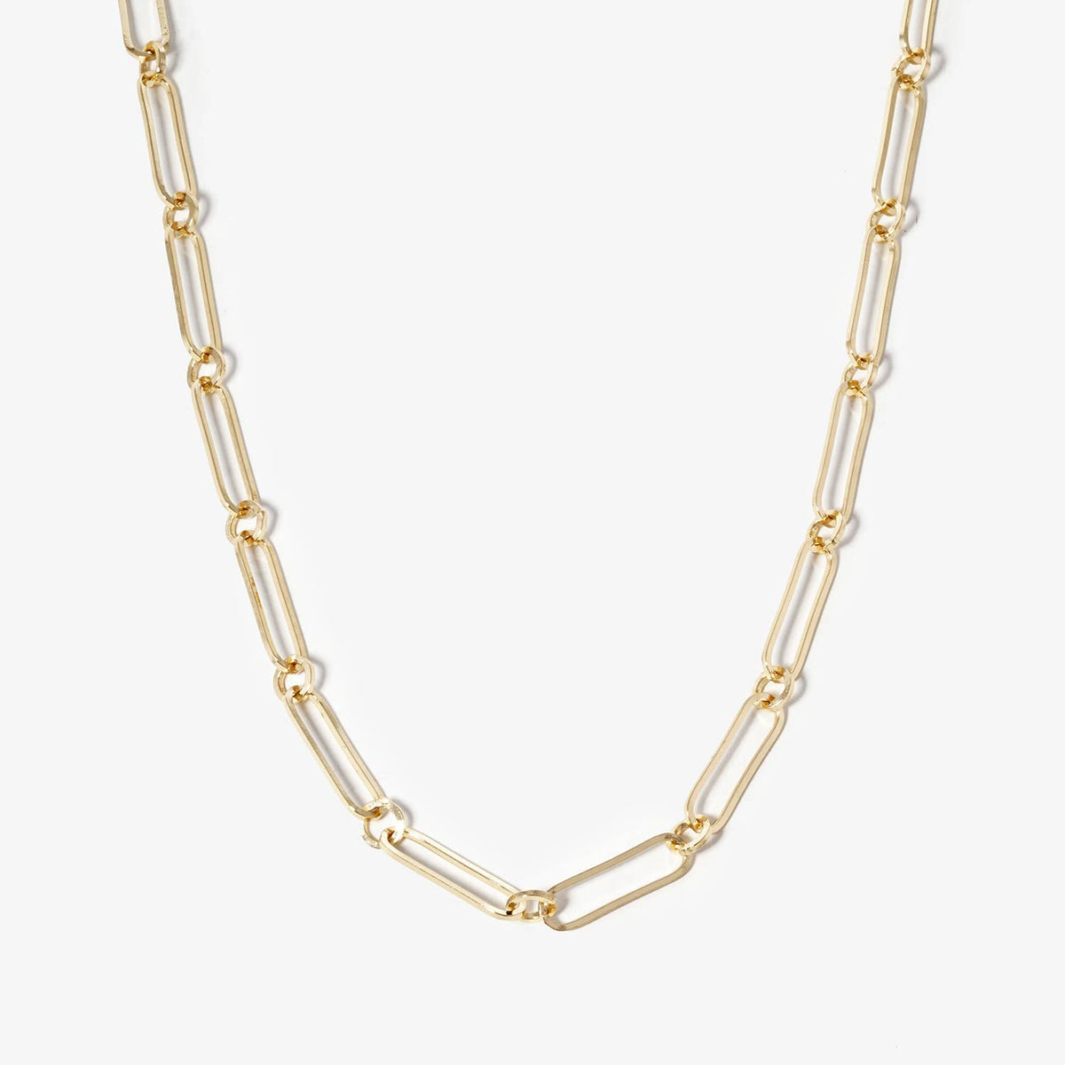Delicate Paperclip Link Chain Necklace
