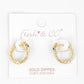 Gold Plated Snake Huggie Hoop Earrings