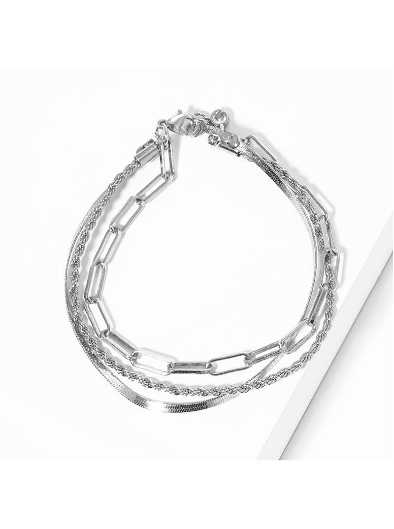 Minimalist Multi-Layered Chain Bracelet