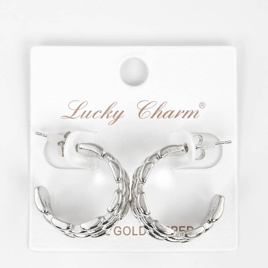 Gold Plated Chain Link Hoop Earrings