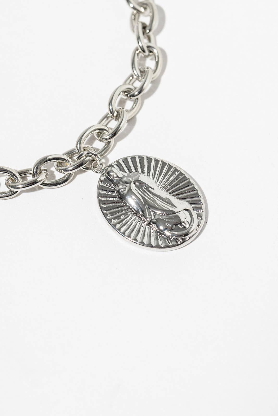 Miraculous Medal Magnetic Clasp Chain Bracelet