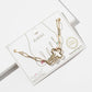 Cubic Zirconia Carabiner CROSS Paperclip Chain Anklet
