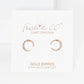 Gold Plated Crescent Moon Stud Earrings