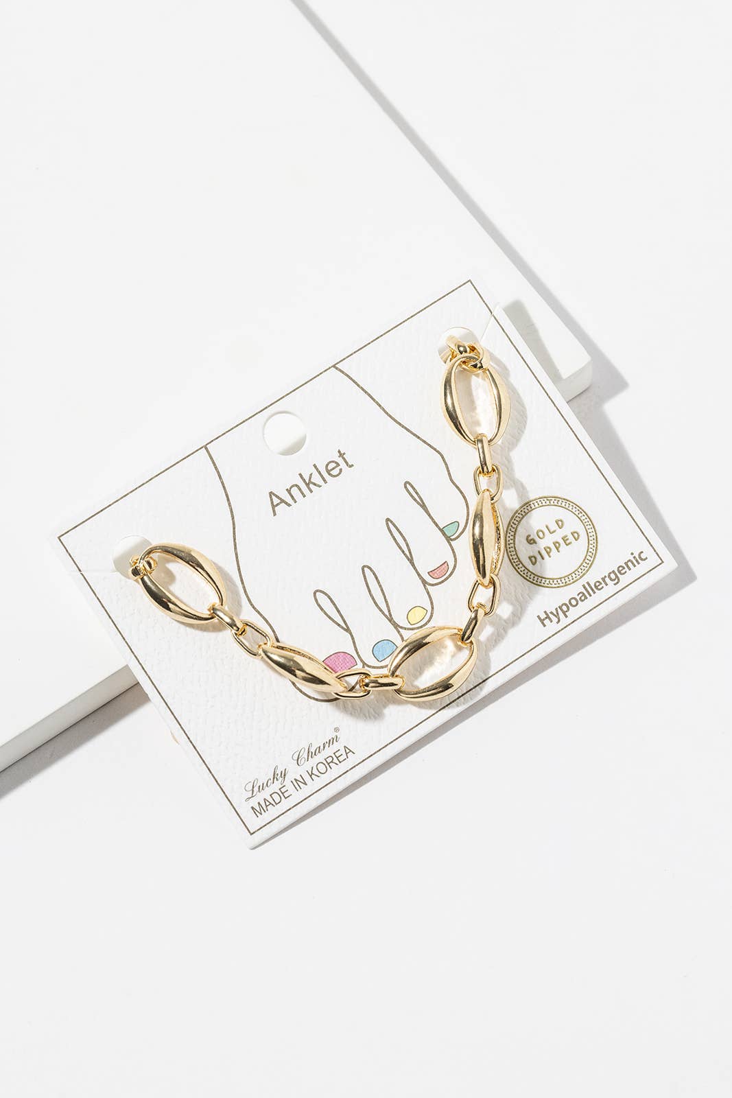 High-Shine Oval Link Statement Anklet