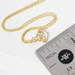 Gold White Shelled Anchor Necklace